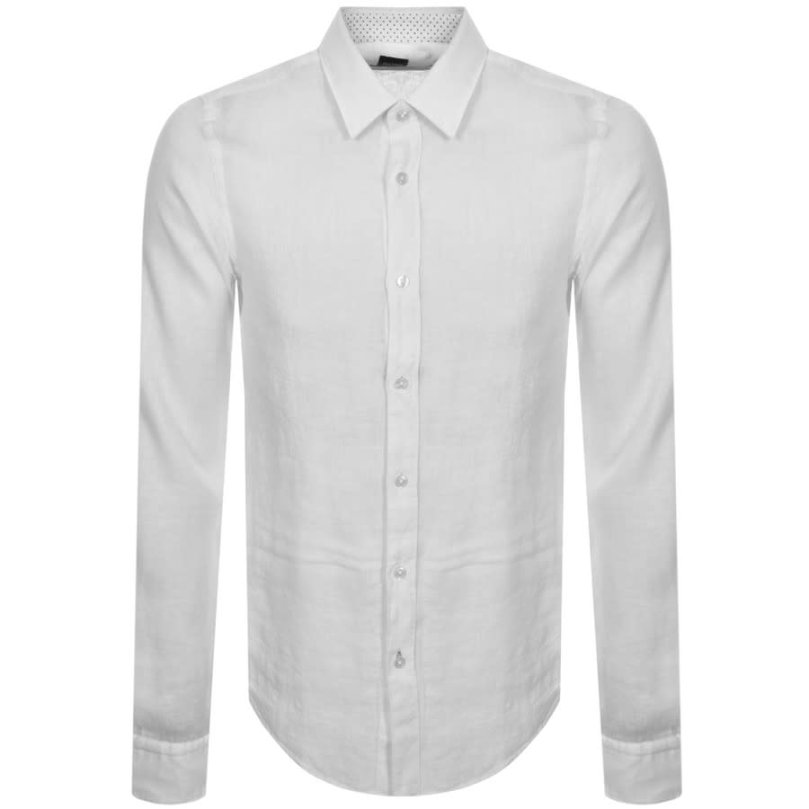 Alternative Image for ProductBOSS Ronni Slim Fit Long Sleeve Shirt White1